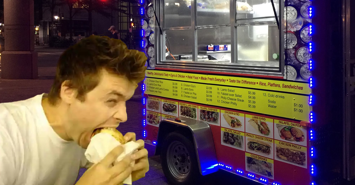 Local Hero, Drunk, Just Devoured Entire Halal Cart Meal In Under 60 Seconds