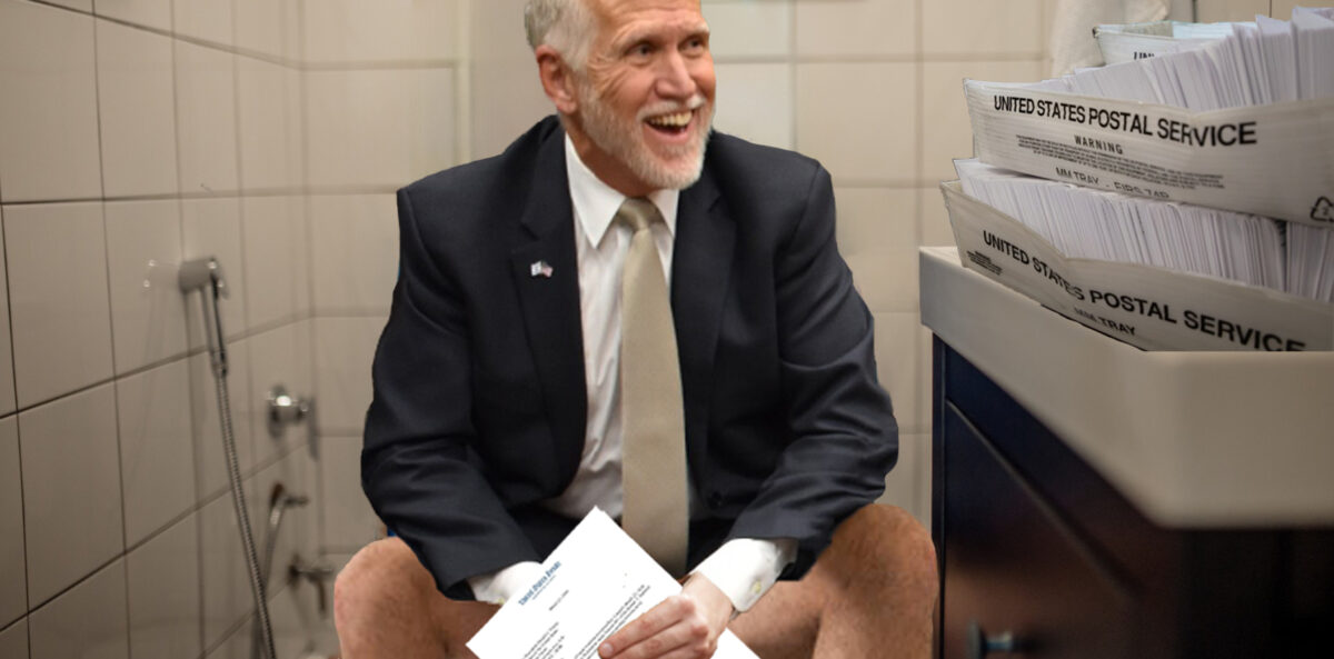 Thom Tillis Seen Wiping Ass With Stack Of Letters From Concerned Constituents