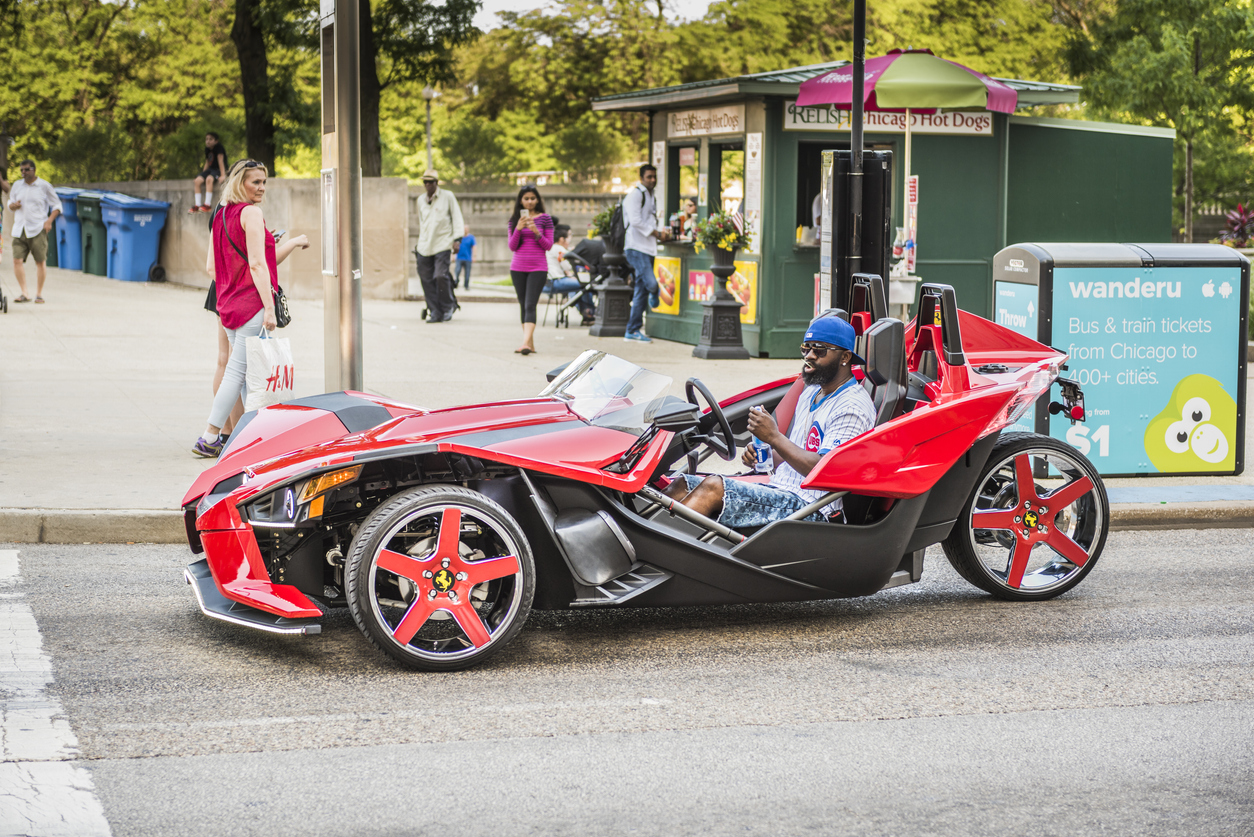 Very Secure And Stable Individual Seen Driving Slingshot Around Uptown